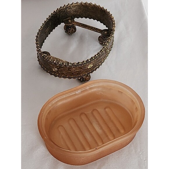 MIKE & ALLY 4-Piece Enamel Luxury Handmade Bathroom Set Bronze/Gold - Picture 12 of 16